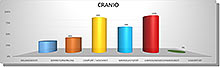 Säulendiagramm zu den Eigenschaften von Cervinorm3D CRANIO